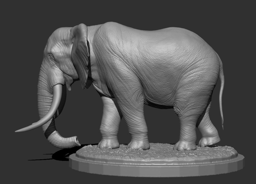 3D Print Elephant Pose 02 3D print model_4
