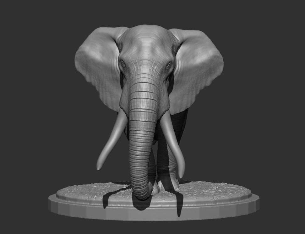 3D Print Elephant Pose 02 3D print model_3