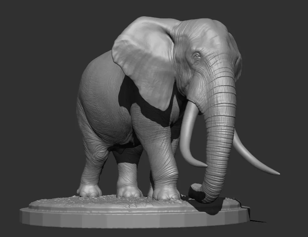 3D Print Elephant Pose 02 3D print model_0