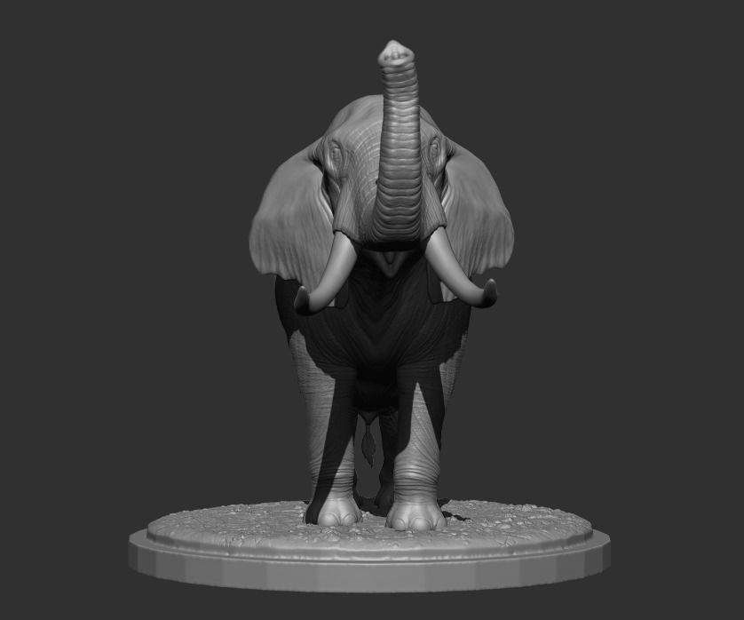 3D Print Elephant Pose 03 3D print model_3
