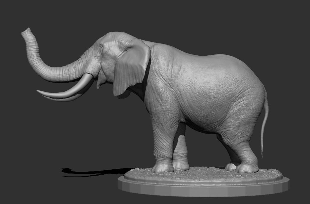 3D Print Elephant Pose 03 3D print model_4