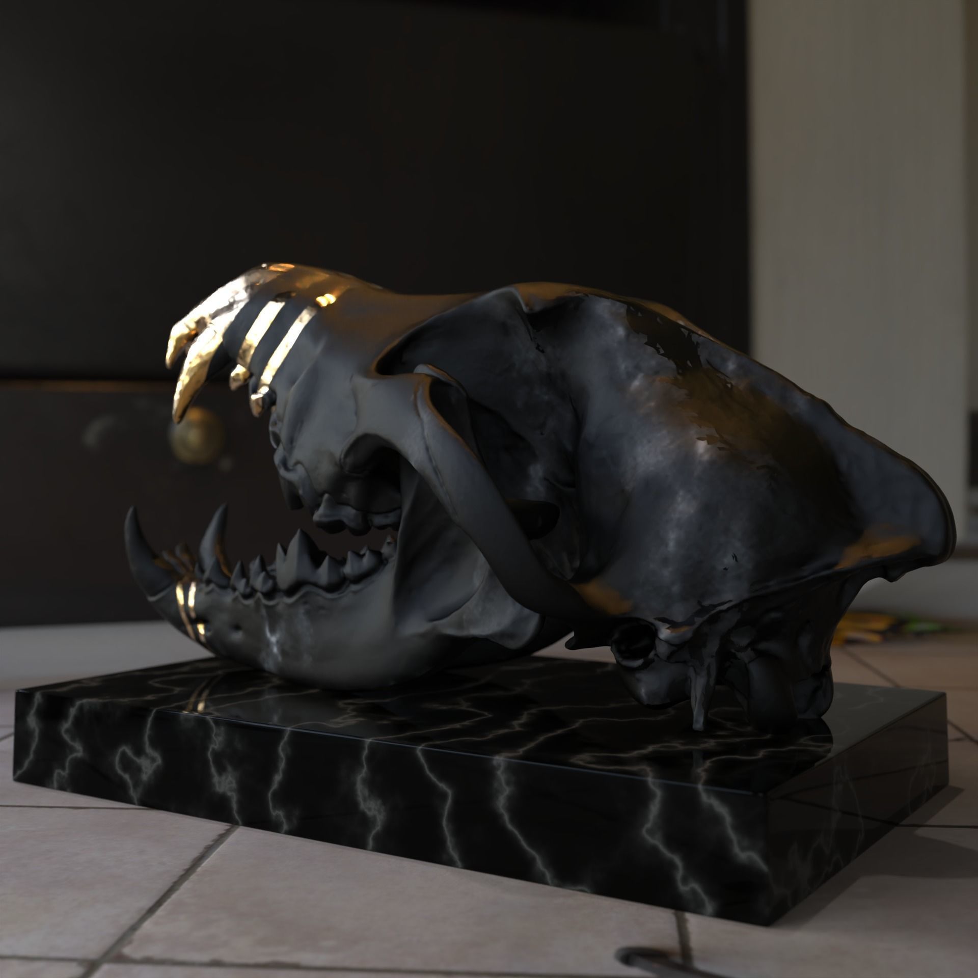 Deco Skull  3D print model_3