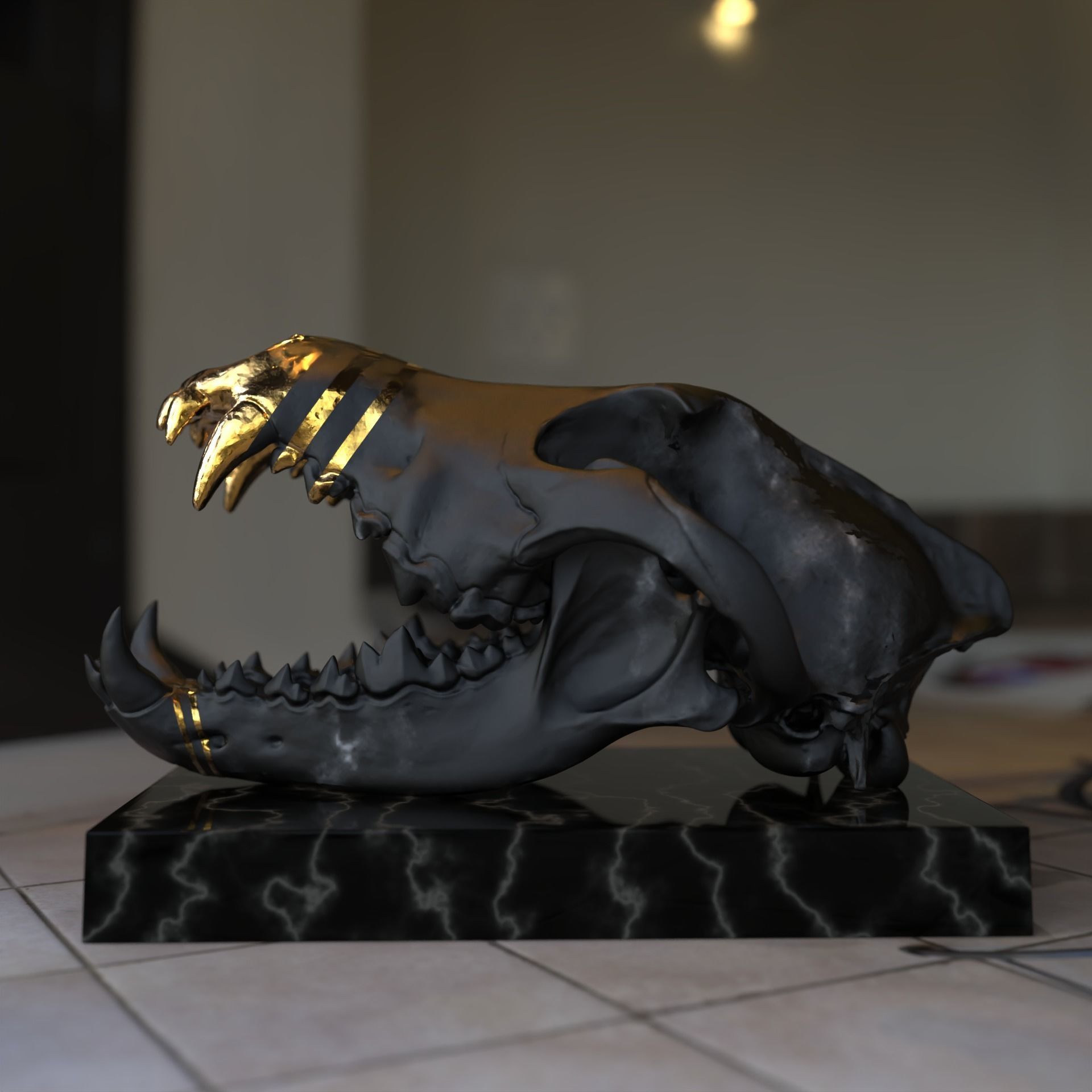 Deco Skull  3D print model_4
