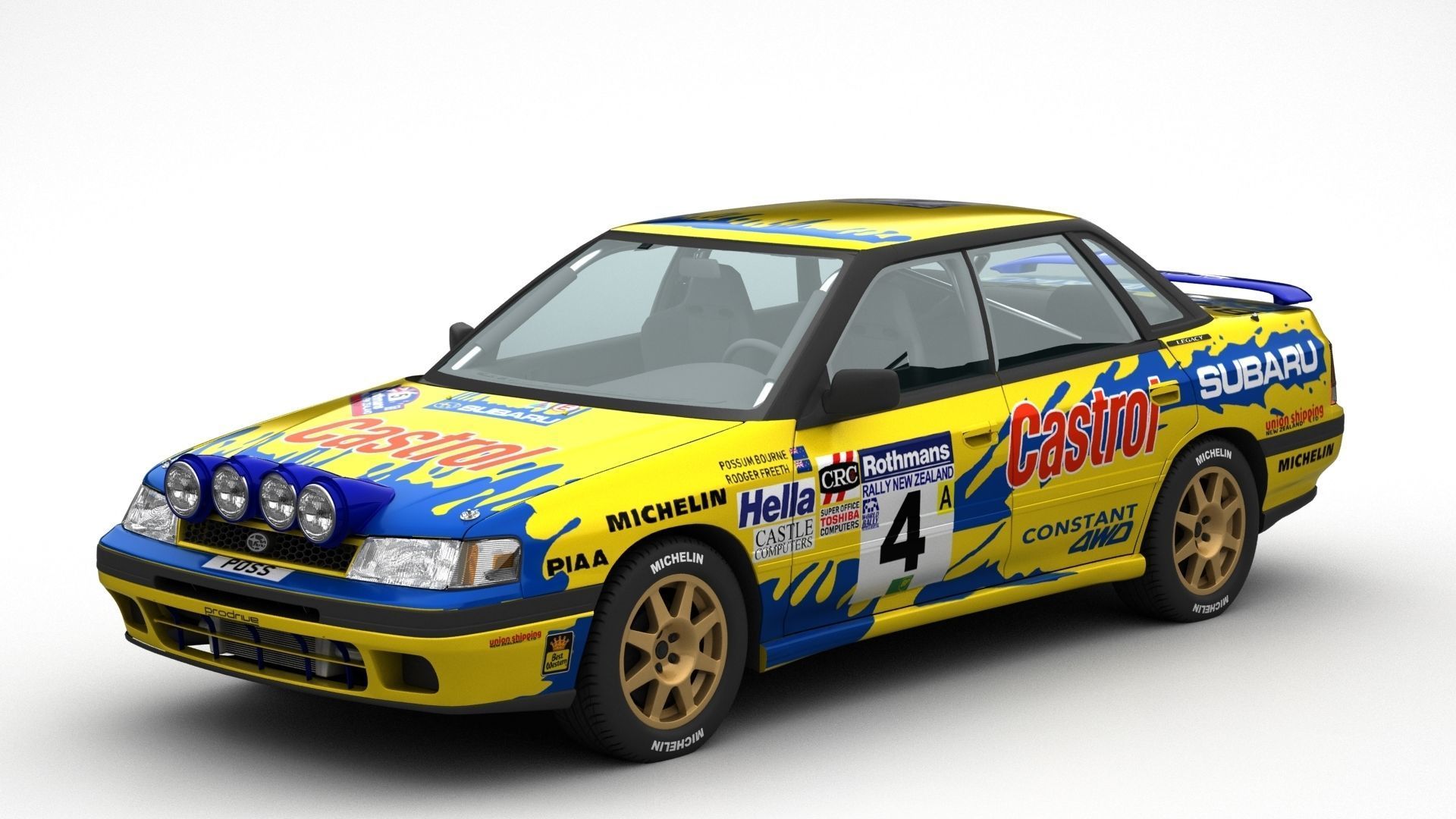 Subaru Legacy RS Rally 1992 3D model | CGTrader