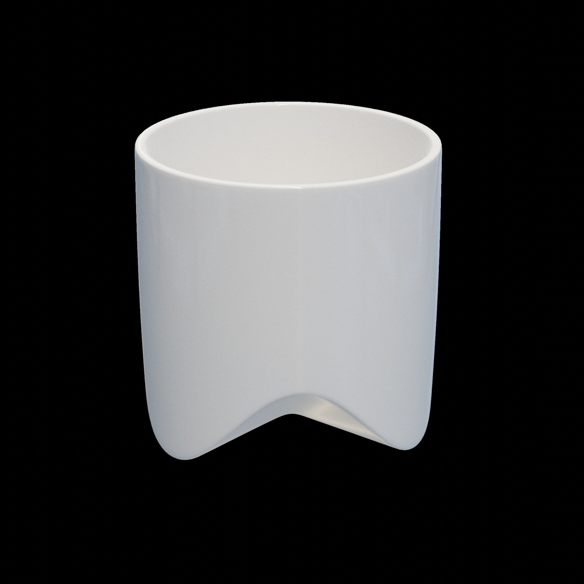 Ceramic Home Modern Shape Flower Planter Pot for Succulent Free 3D model_8