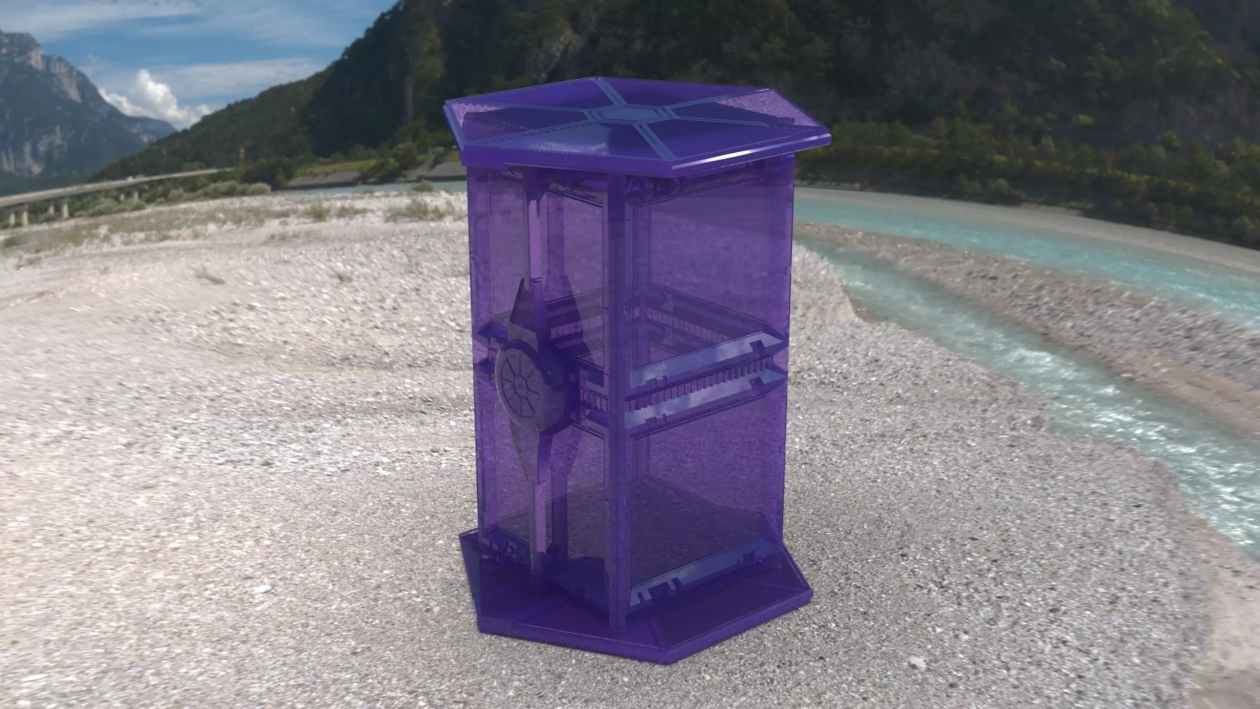 Artifact box with Star Wars Fighter ship as a storage container 3D print model