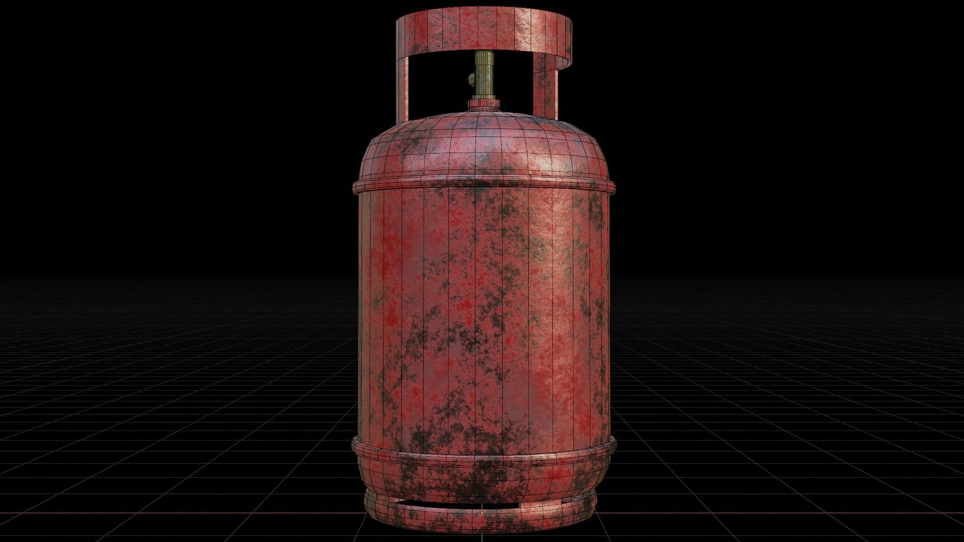 Damaged Gas Tank Low-poly 3D model_9