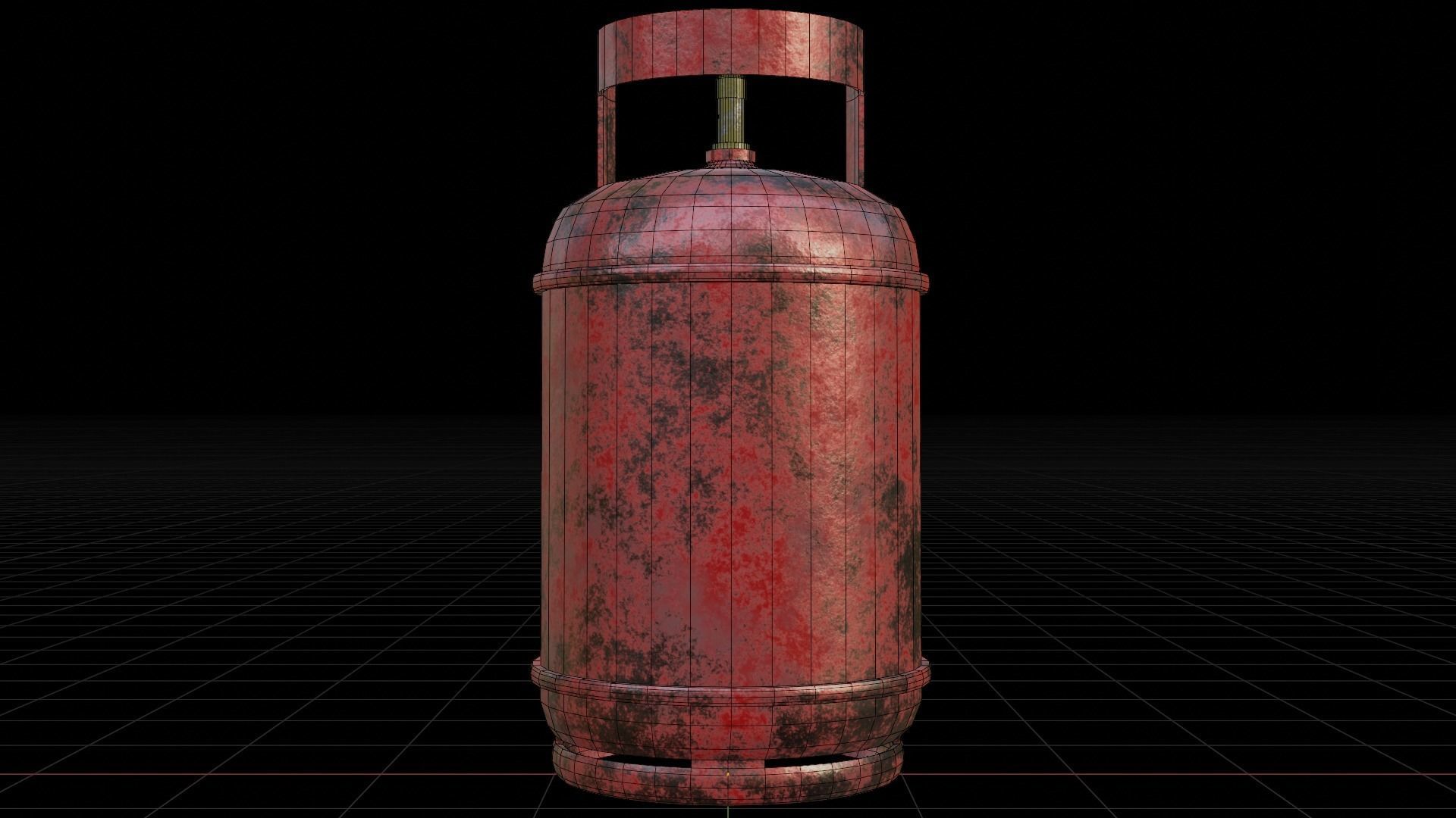 Damaged Gas Tank Low-poly 3D model_8