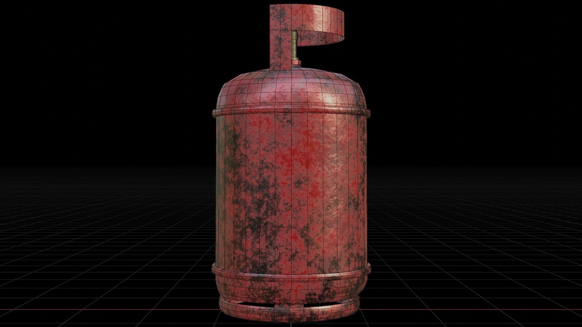 Damaged Gas Tank Low-poly 3D model_11