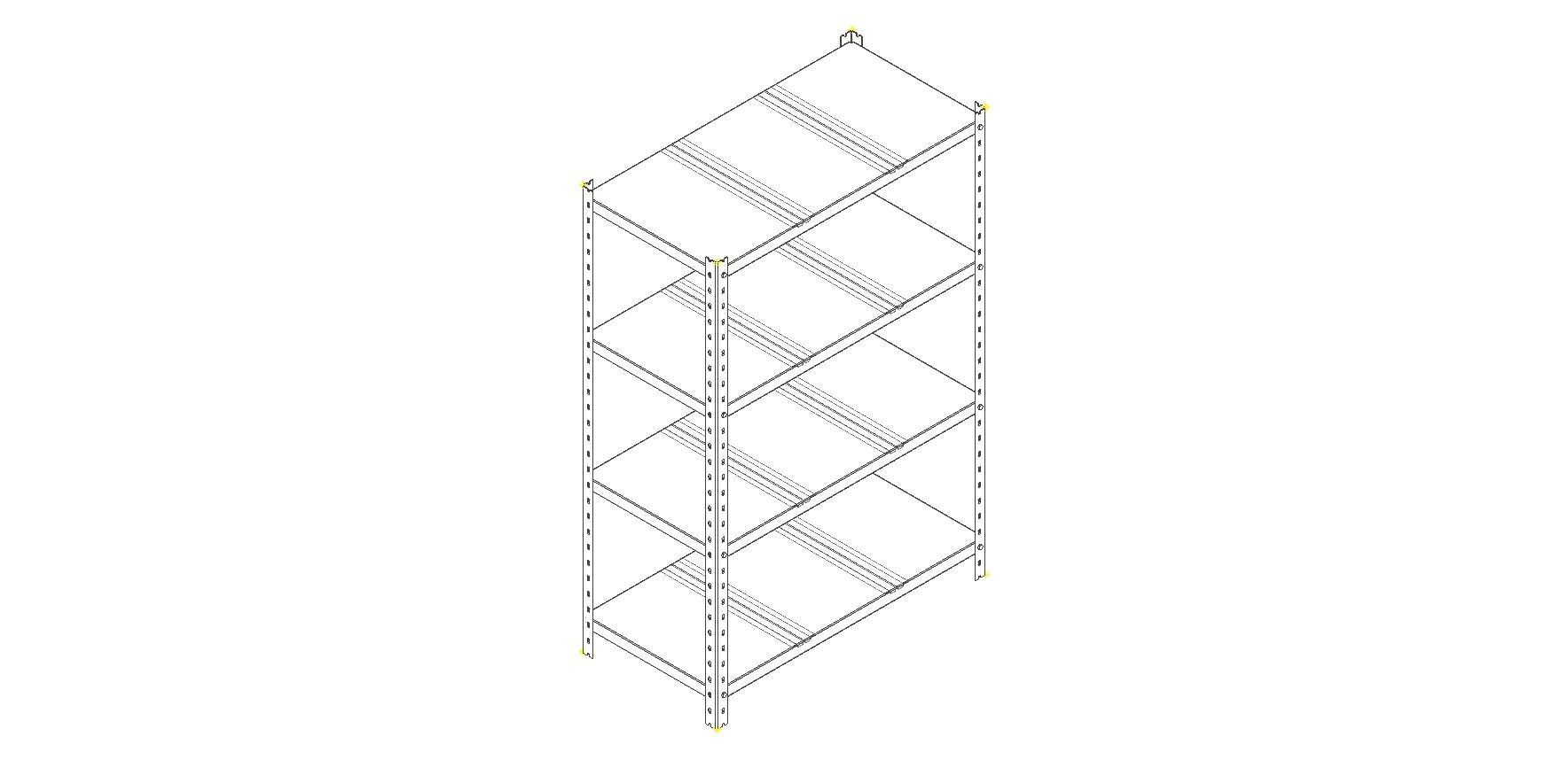 INDUSTRIAL STEEL SHELF Free 3D model_6