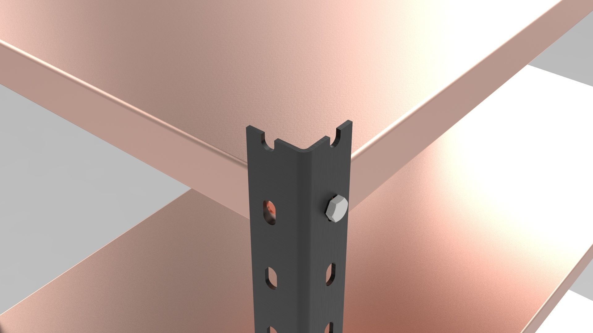 INDUSTRIAL STEEL SHELF Free 3D model_5