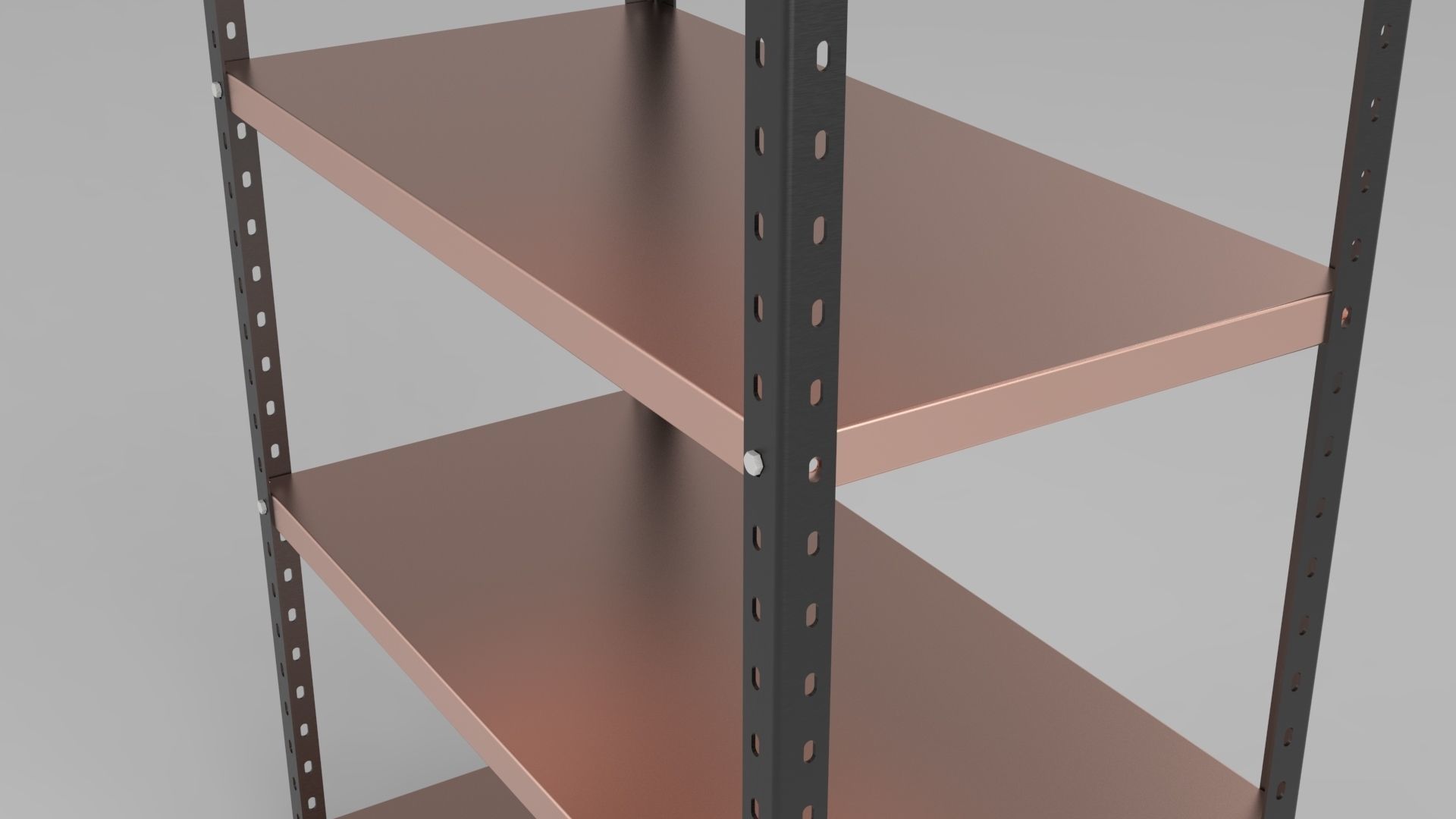 INDUSTRIAL STEEL SHELF Free 3D model_4