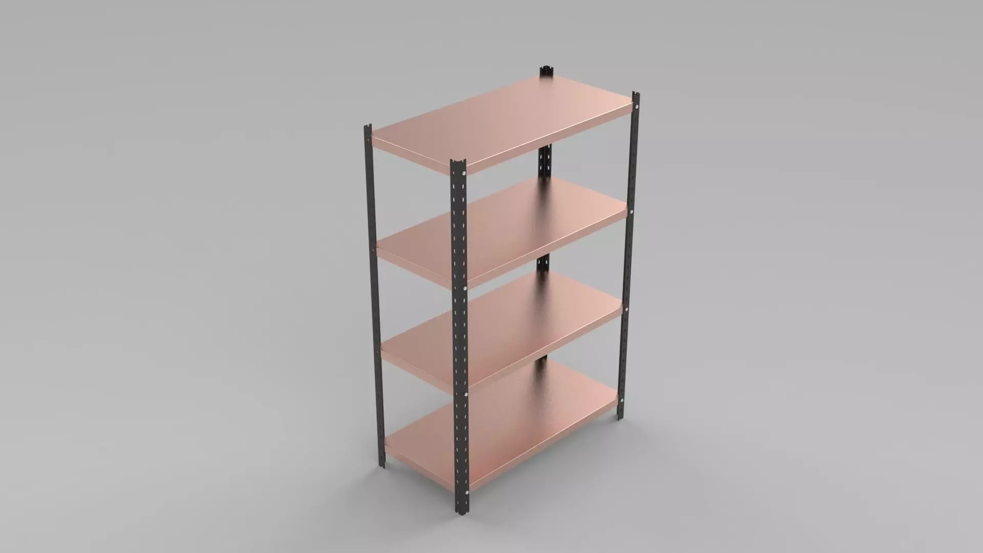 INDUSTRIAL STEEL SHELF Free 3D model_0