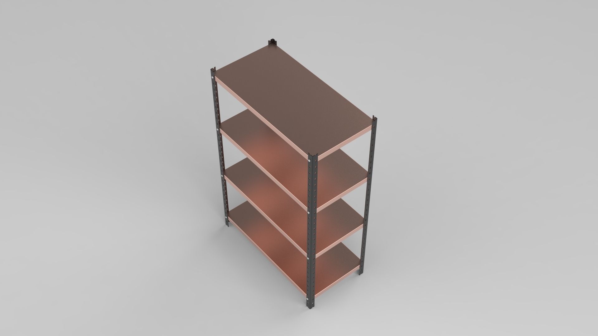 INDUSTRIAL STEEL SHELF Free 3D model_2