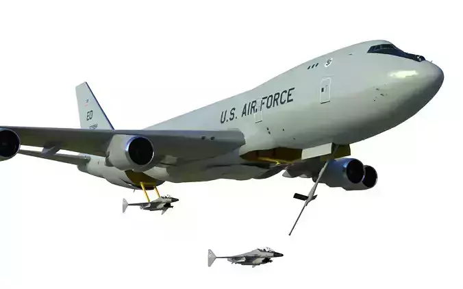 Boeing 747 Airborne Aircraft Carrier 3D model