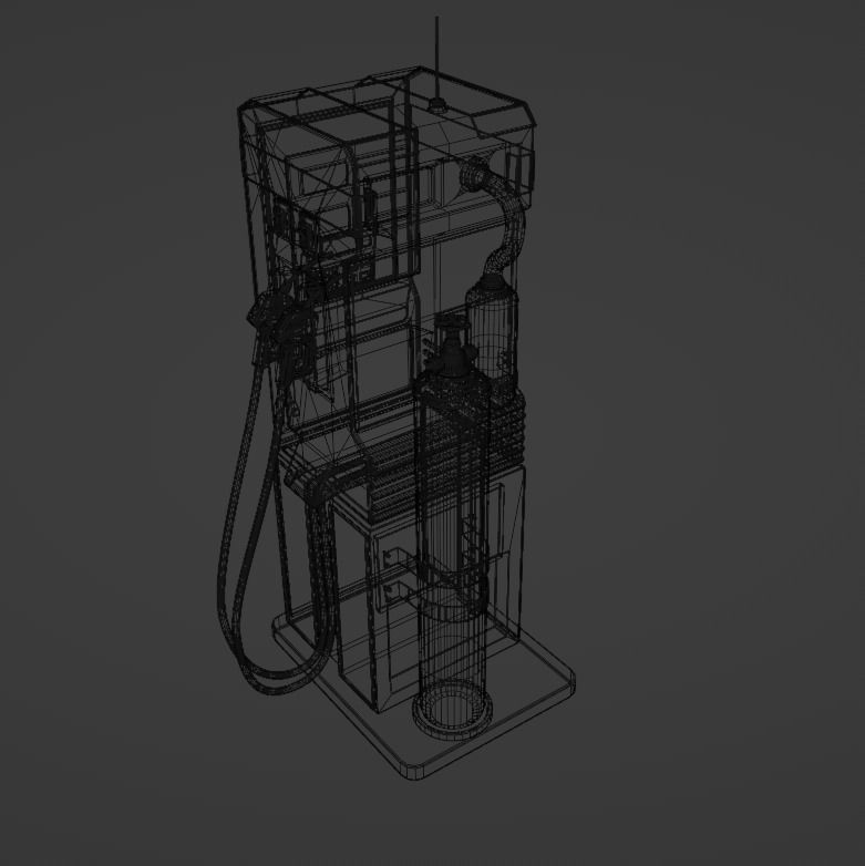 Sci fi gas pump Low-poly 3D model_9