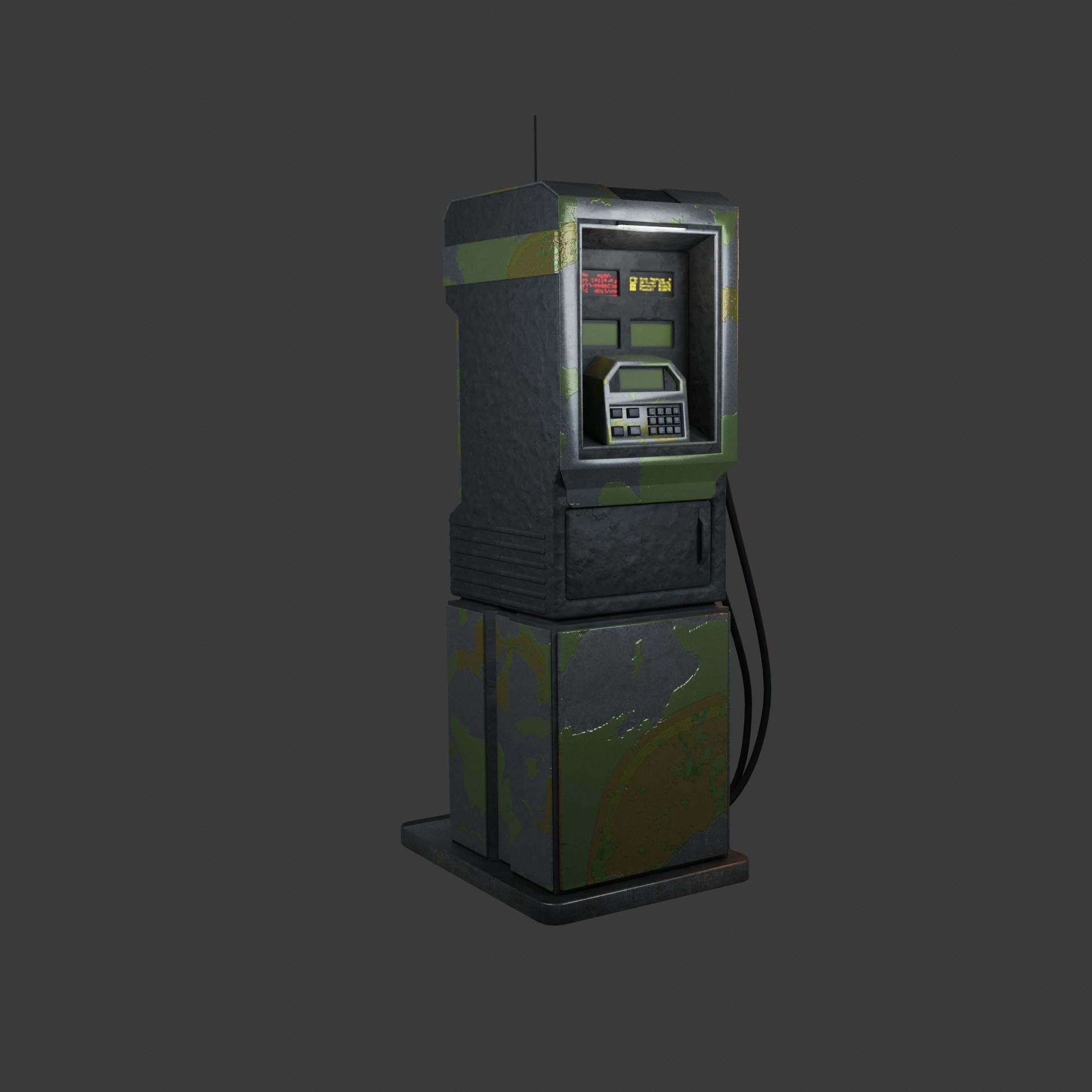 Sci fi gas pump Low-poly 3D model_2