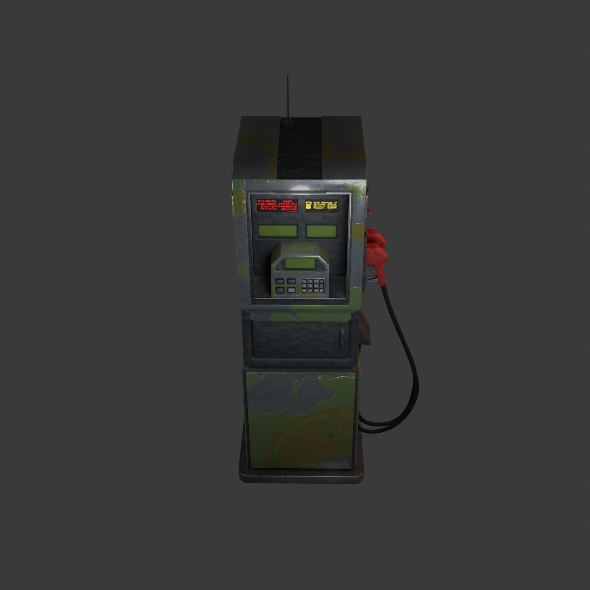 Sci fi gas pump Low-poly 3D model_3