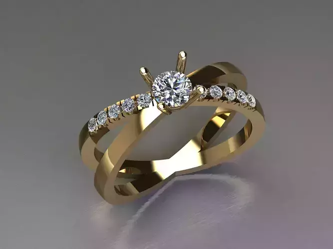 Solitaire double ring