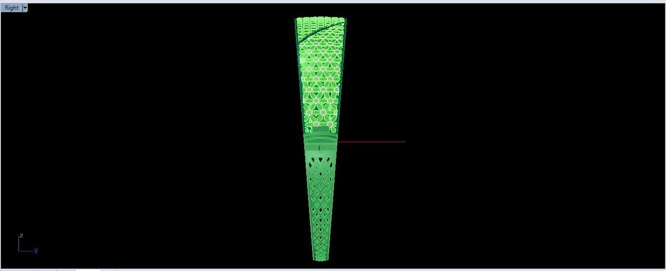 Bracelet 6 gold filigree bangle 3D print model_6