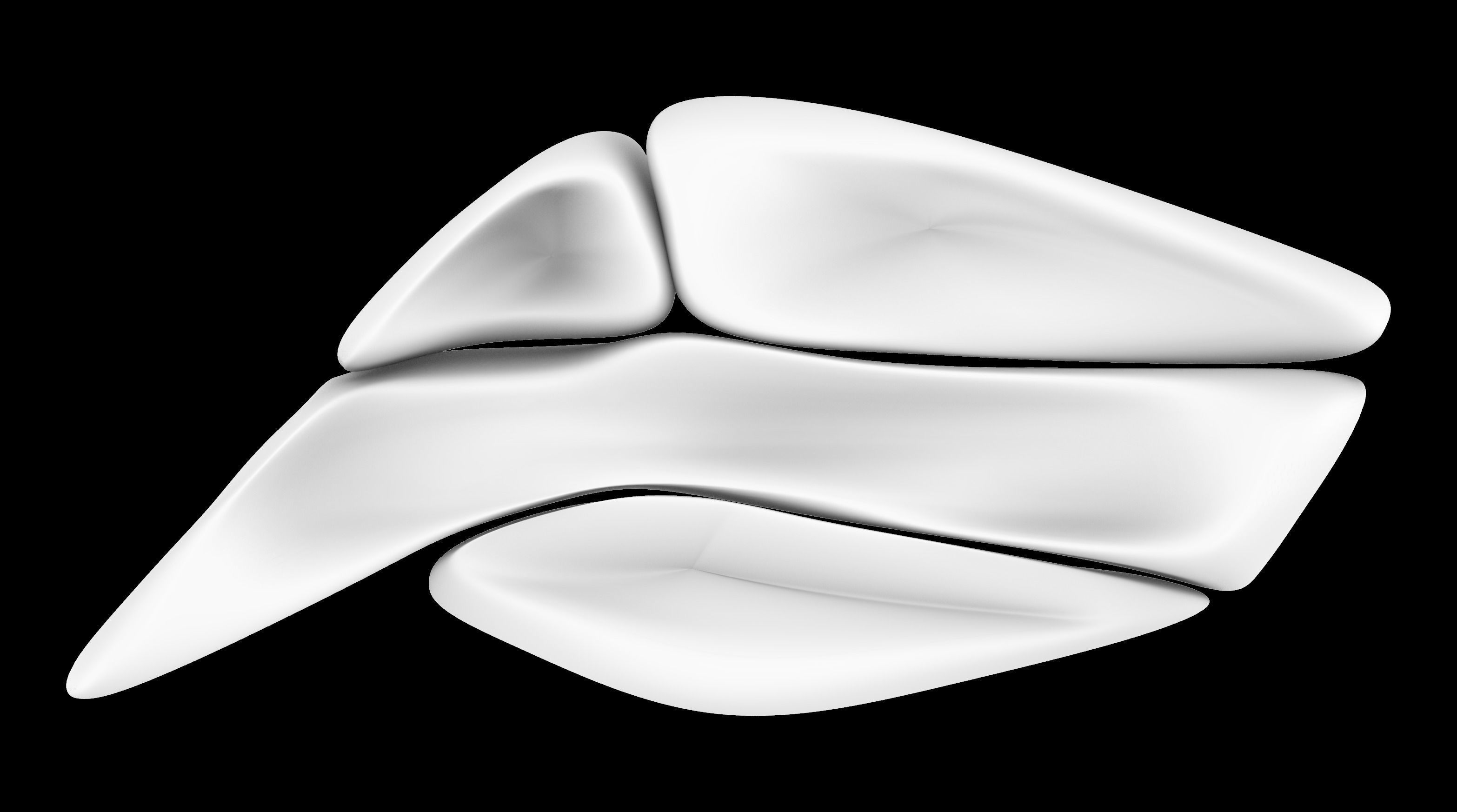 Bench Sculpture Model 3D model_1