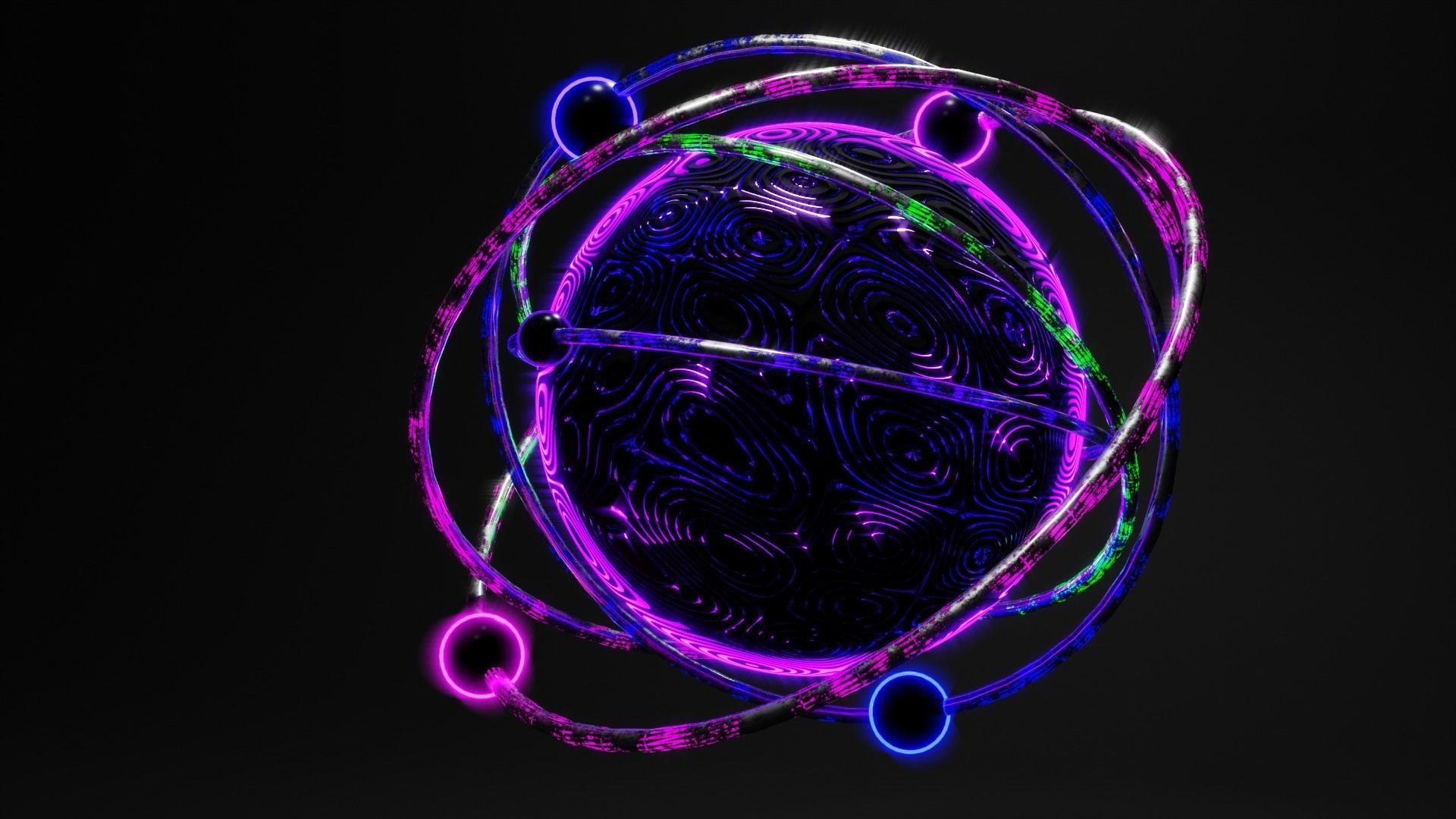 abstract atom 3D model | CGTrader