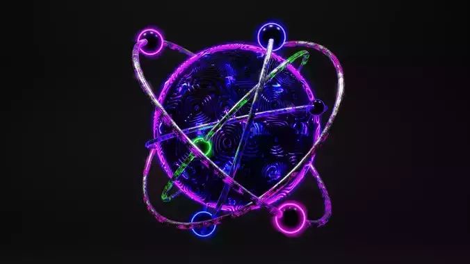 abstract atom 3D model