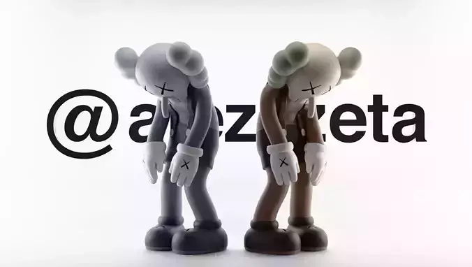 Kaws Small Lie Textured Low-poly 3D model