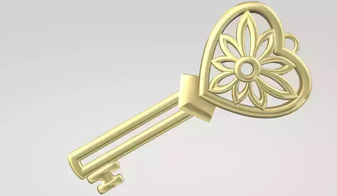 Pendant - Heart-flower 3D print model