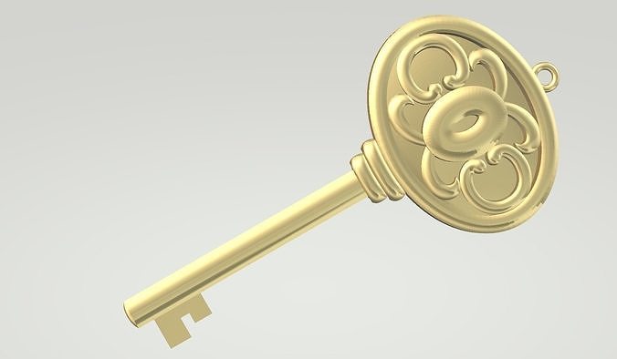  Heart key Pendant 3D print model