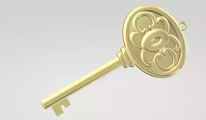  Heart key Pendant 3D print model