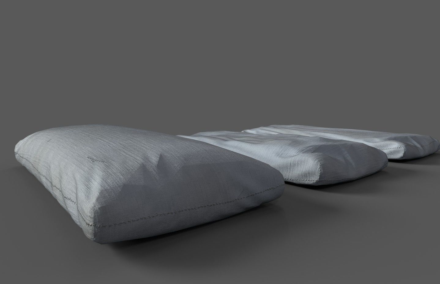 Medieval simple bed and tick mattress Low-poly 3D model_36