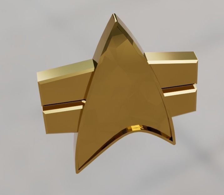 John Eaves Combadge design Star Trek 3D print model_3