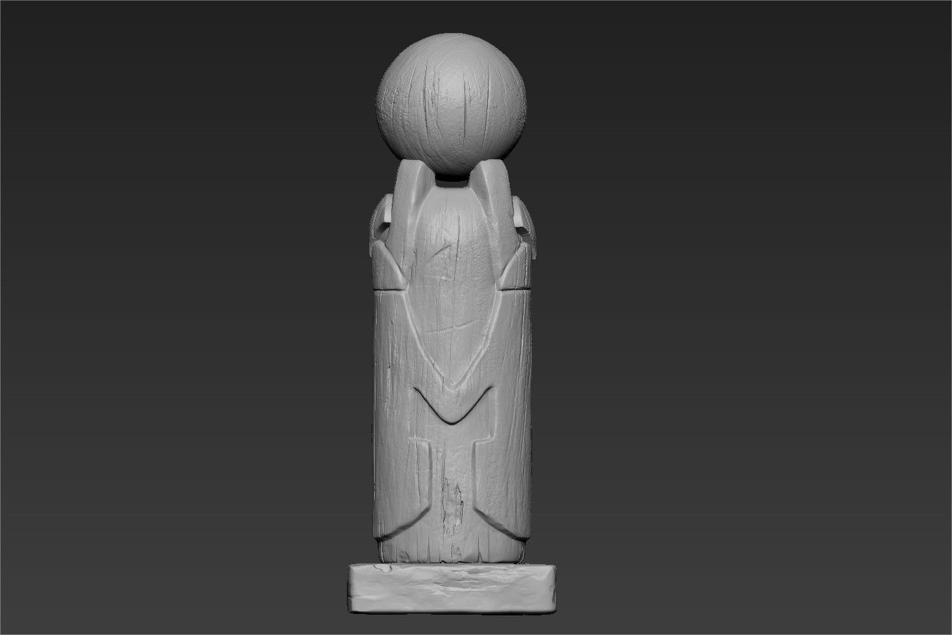 Egyptian Scarab wood sculpt 3D print model_4
