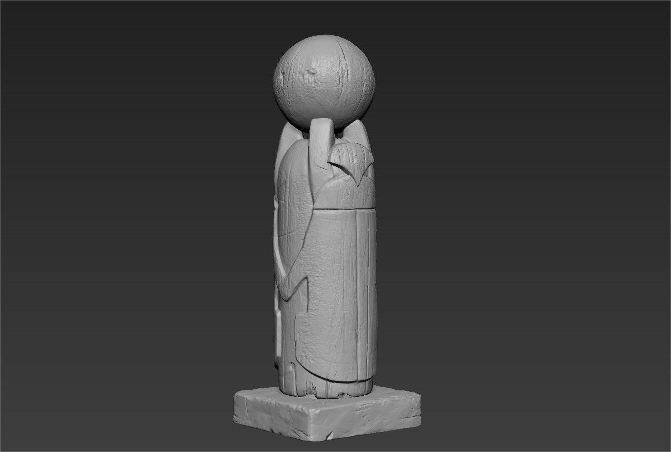 Egyptian Scarab wood sculpt 3D print model_9