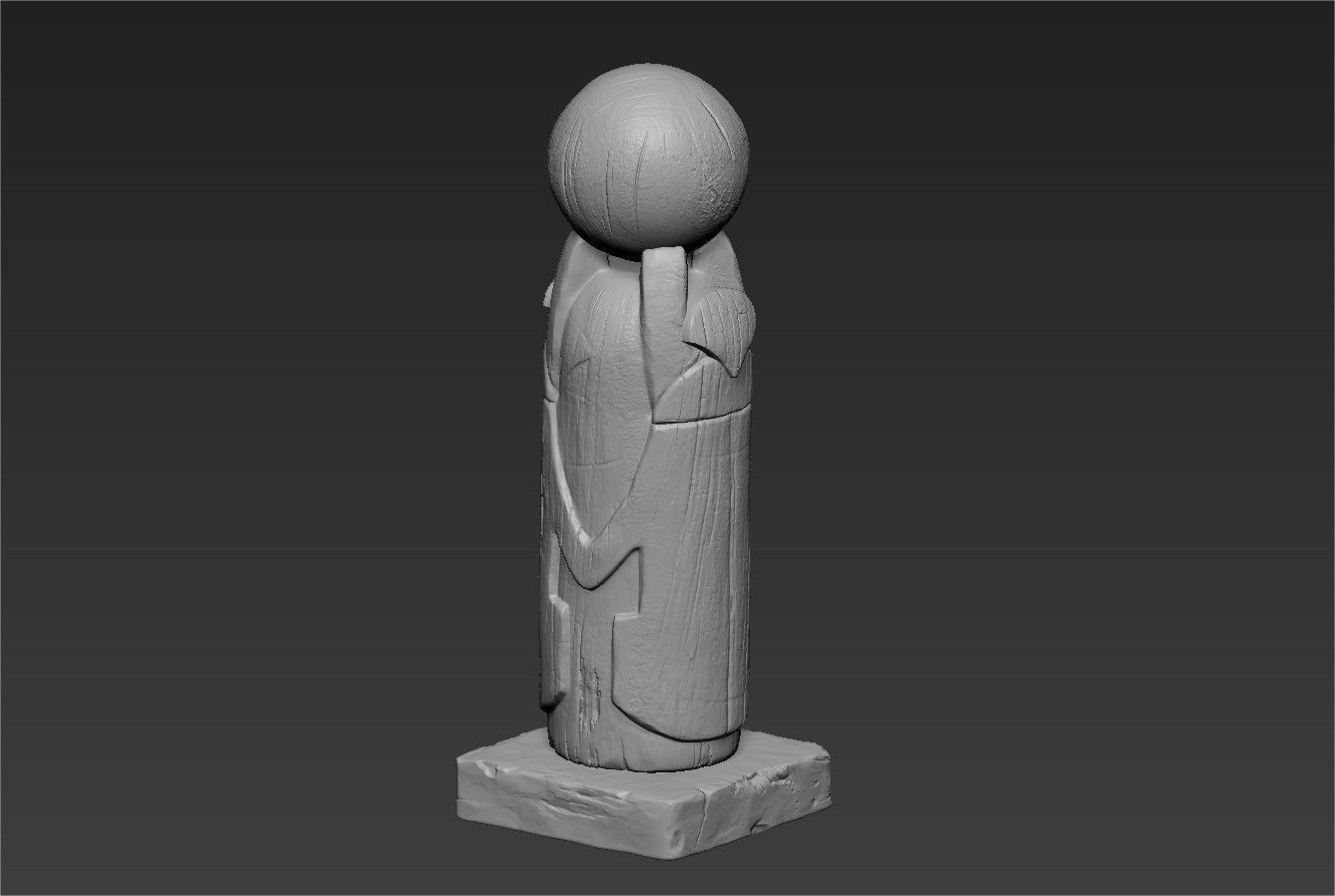 Egyptian Scarab wood sculpt 3D print model_2