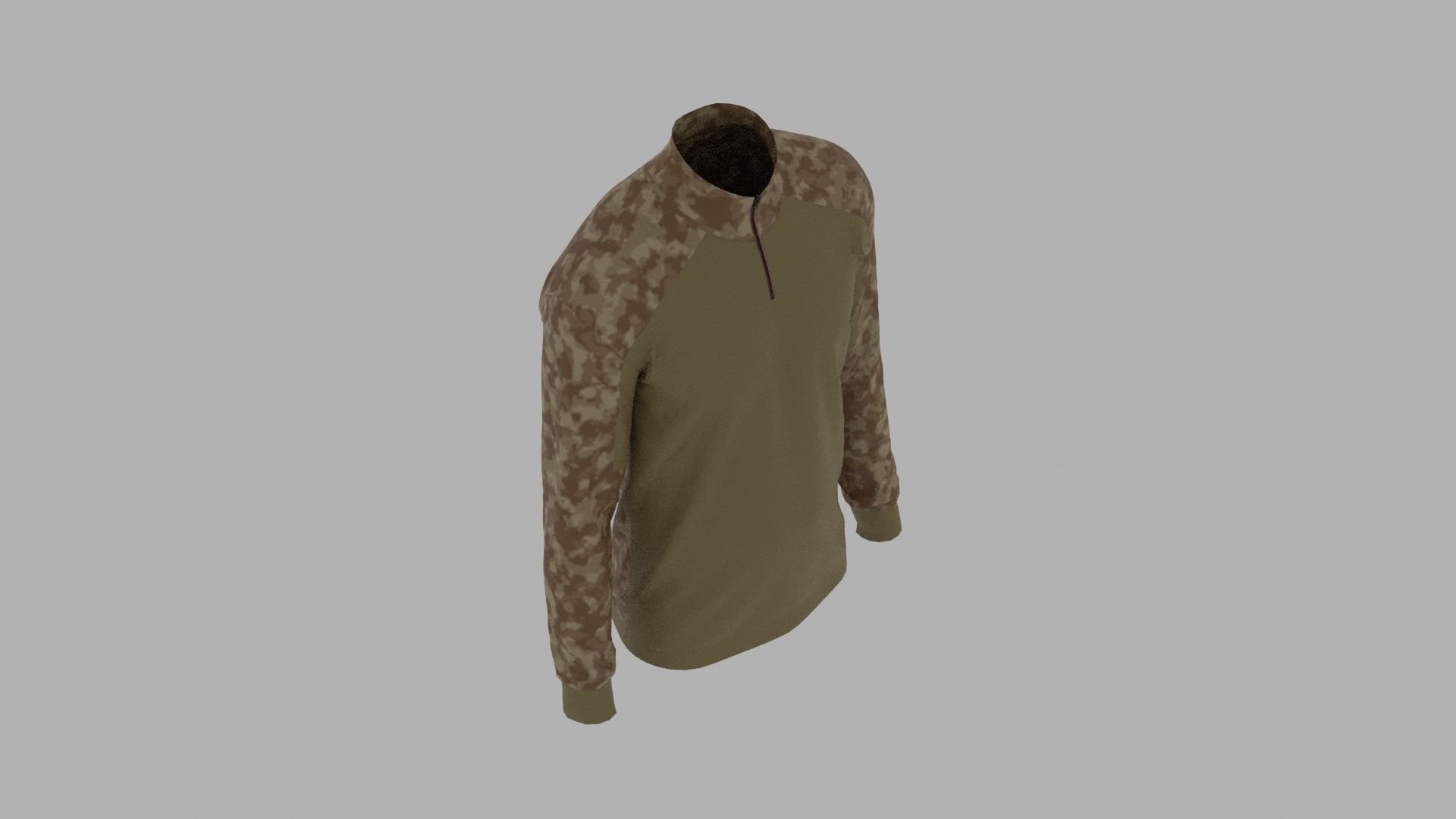 Military T-shirt Low-poly 3D model_7
