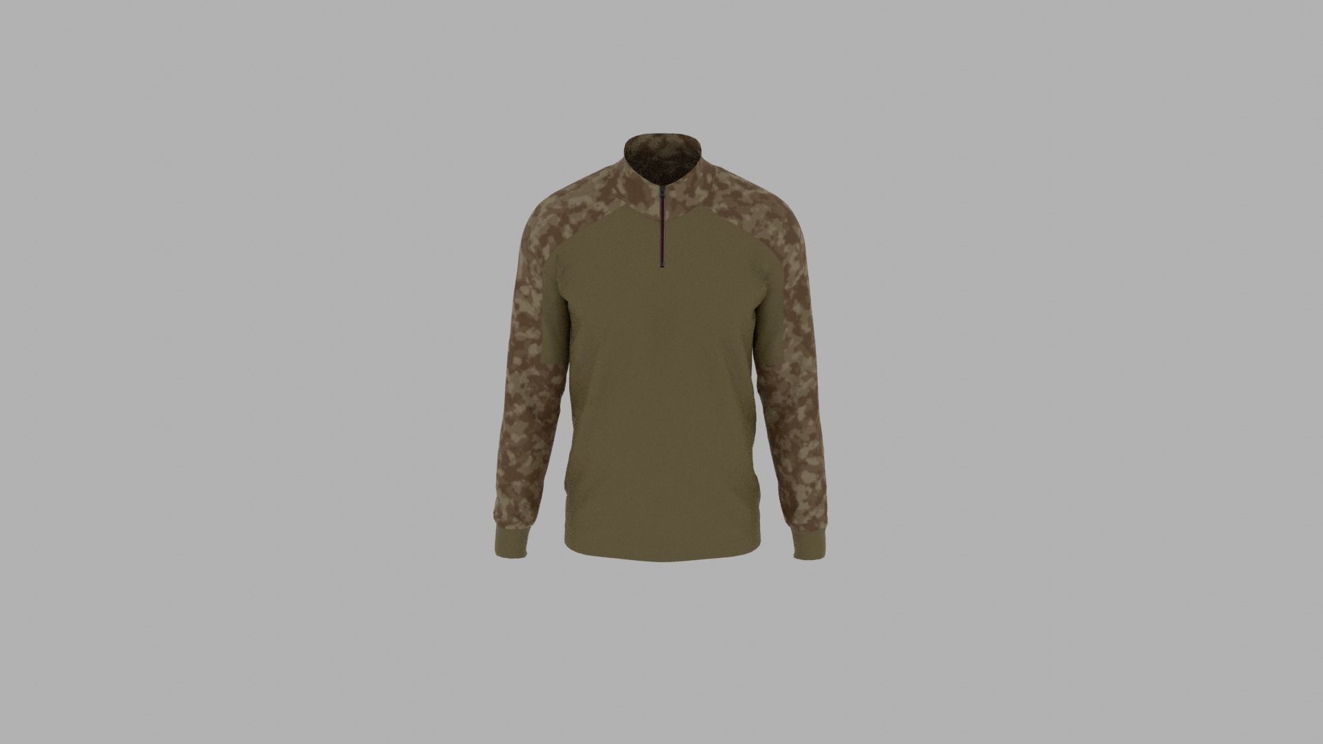 Military T-shirt Low-poly 3D model_5