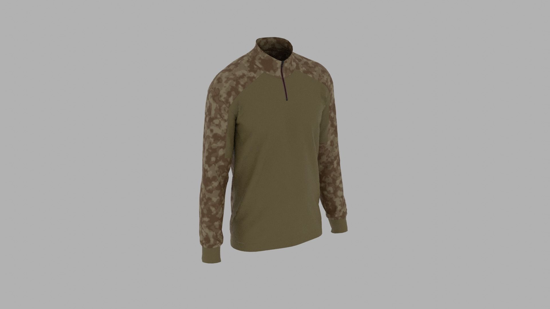 Military T-shirt Low-poly 3D model_4