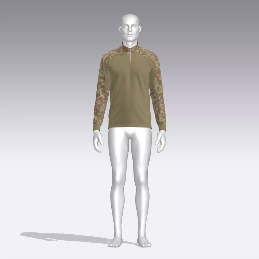 Military T-shirt Low-poly 3D model_0