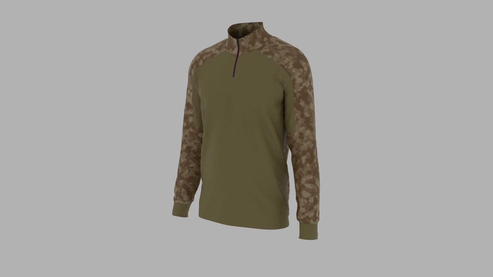 Military T-shirt Low-poly 3D model_2