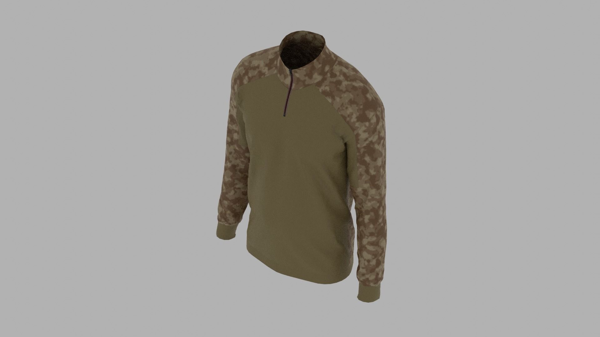 Military T-shirt Low-poly 3D model_6