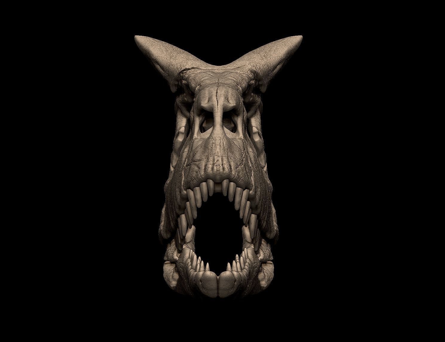 Carnotaurus Skull 3D Print Nodel 3D print model_2