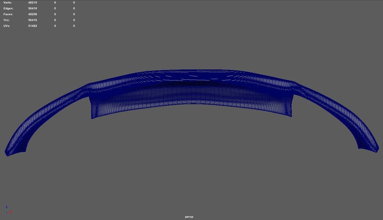 Front Bumper Audi TT Low-poly 3D model_10