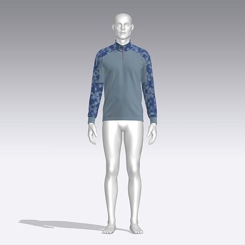 Military T-shirt Low-poly 3D model