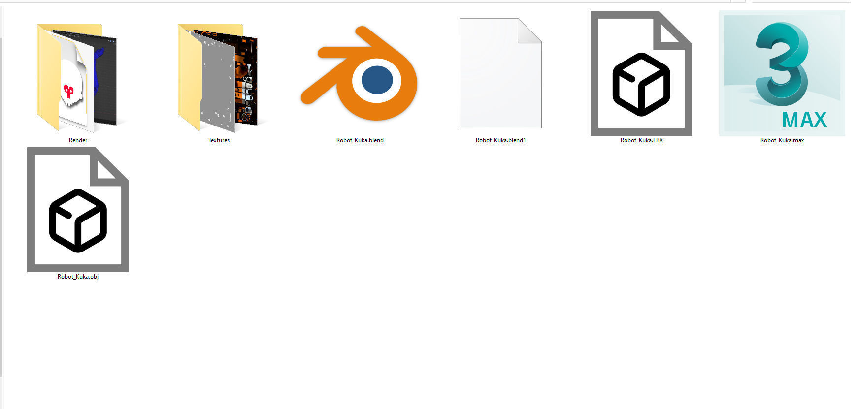 Robot Kuka Low poly 3D model Low-poly 3D model_6