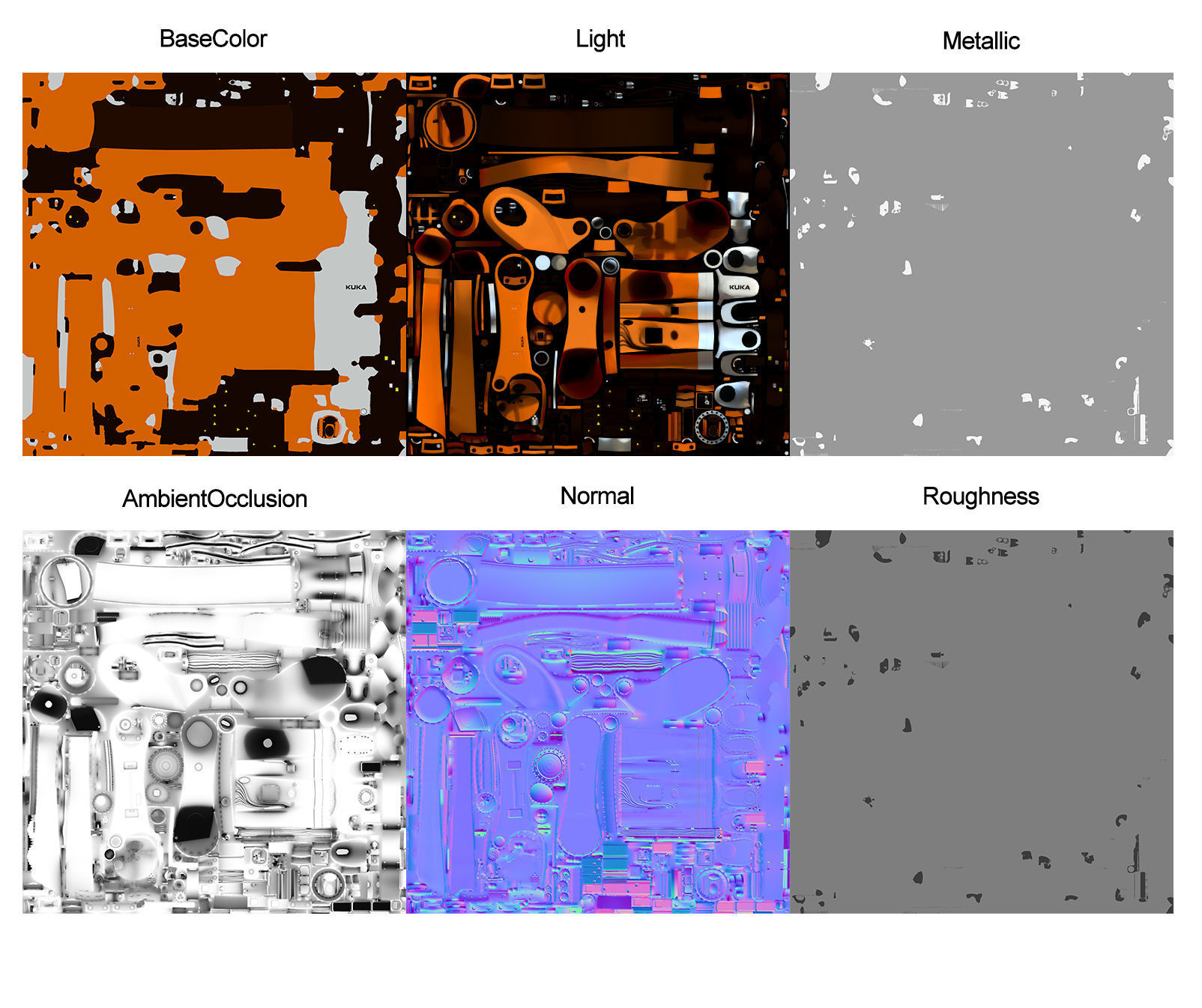 Robot Kuka Low poly 3D model Low-poly 3D model_7