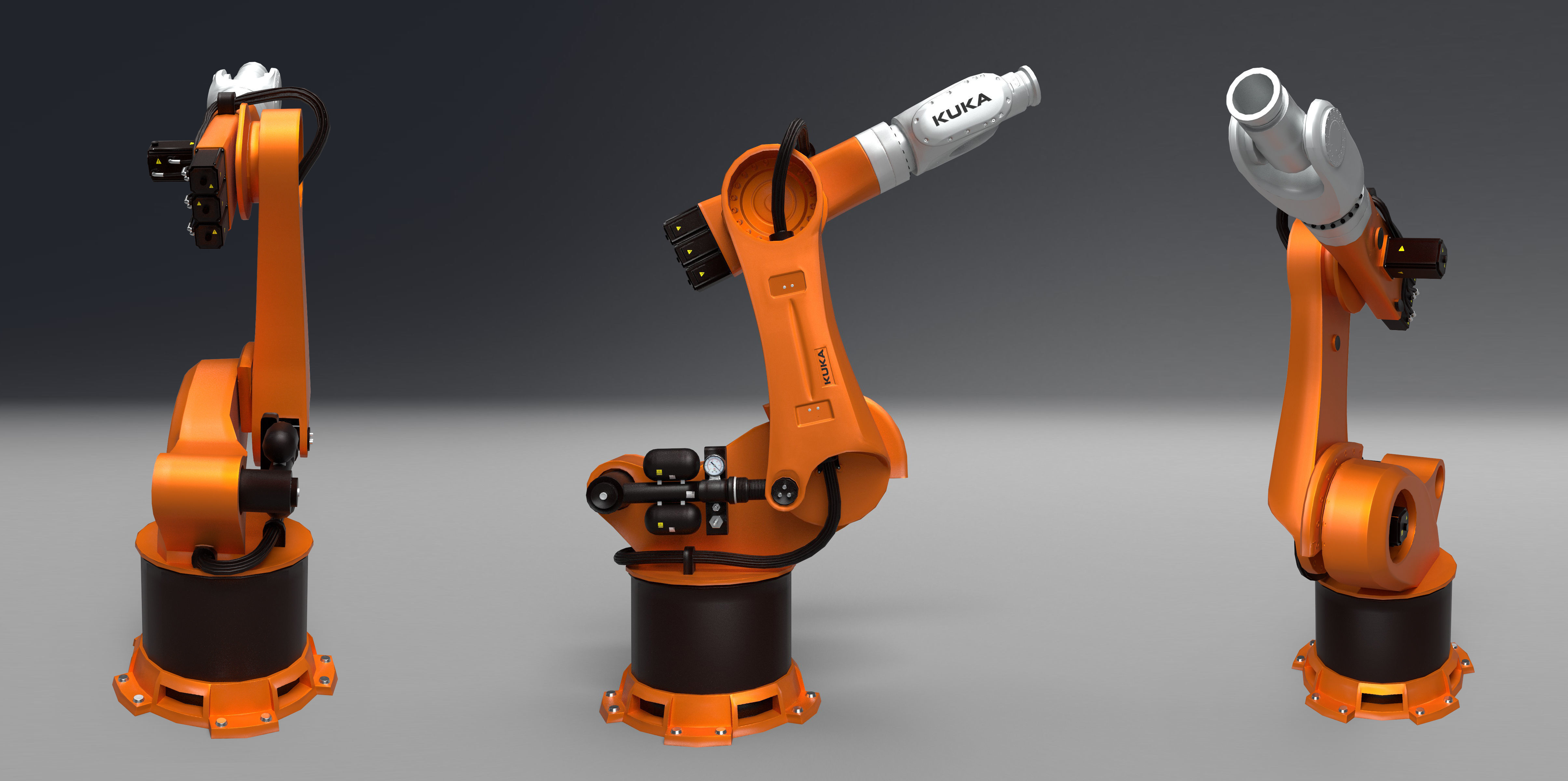 Robot Kuka Low poly 3D model Low-poly 3D model_2