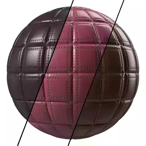 Leather Materials 2- Stitched leather Pbr 4k Seamless Low-poly 3D model