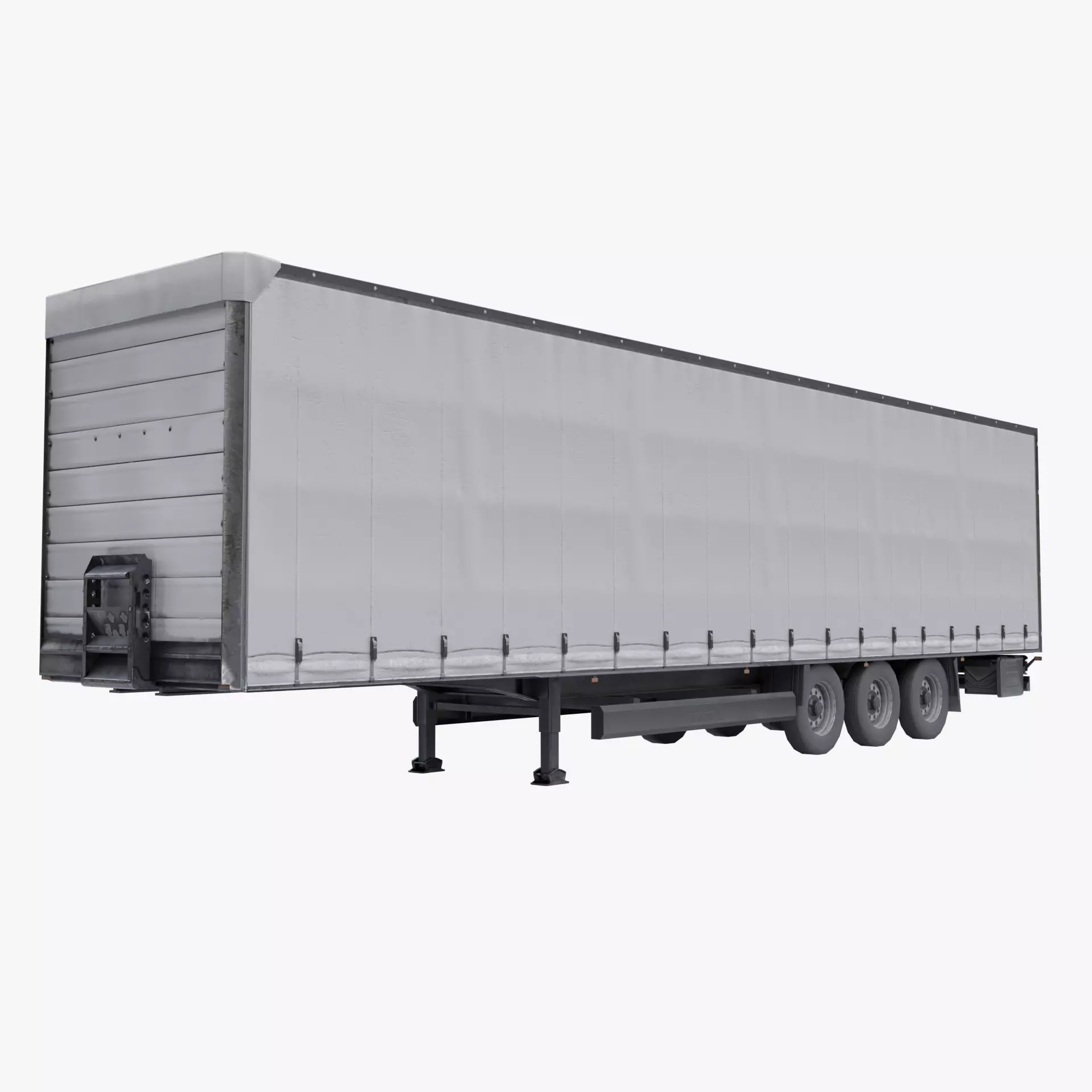 Cargo treiler low poly Low-poly 3D model_0